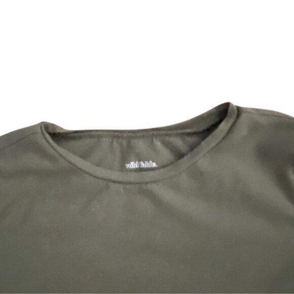 Wild Fable Cropped Crew Neck T-Shirt-Green-Size M-GUC - Picture 2 of 4